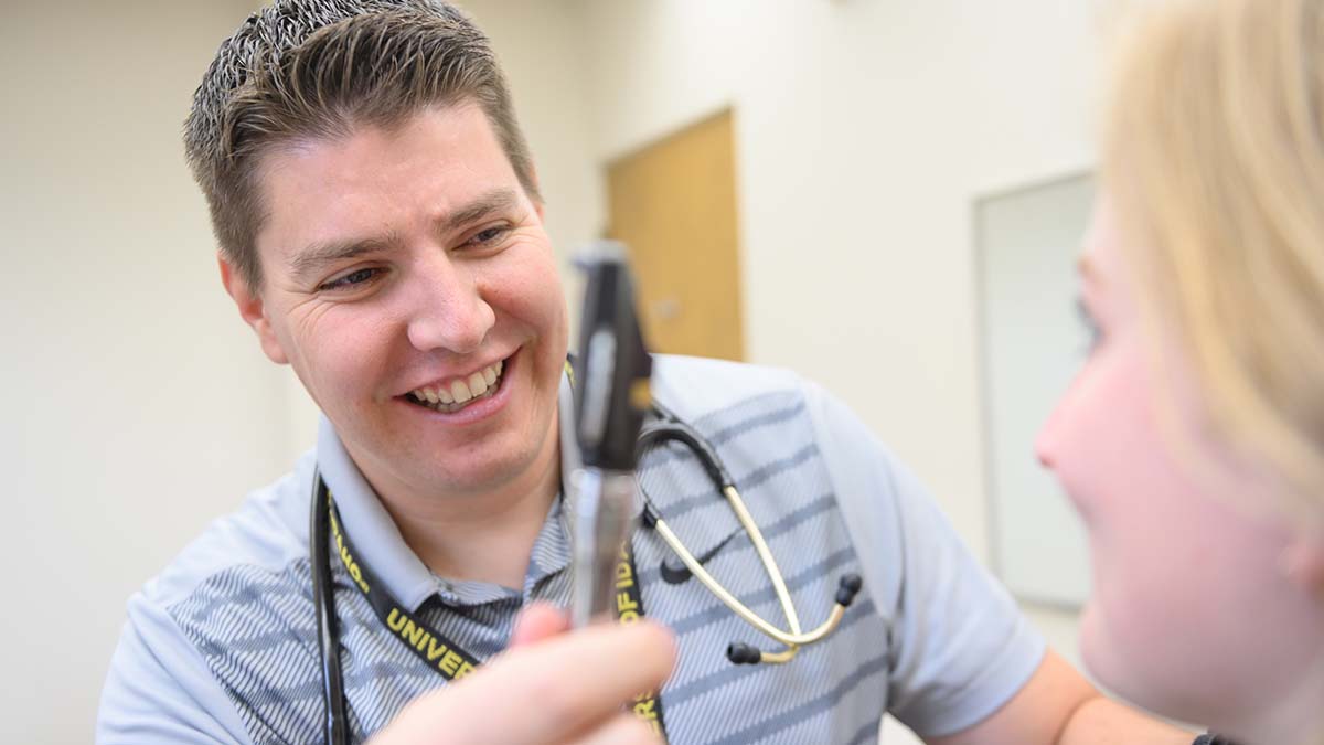 Students, staff and providers in the renovated student health clinic