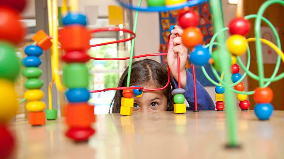 Children playing with toys